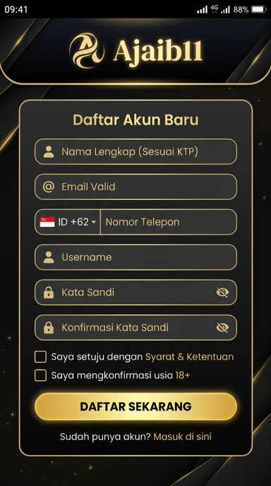 Buat Akun Baru ajaib11 Dengan Mudah dan Cepat