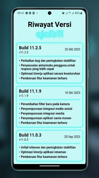 Riwayat Versi Ajaib11 untuk Pengguna Android