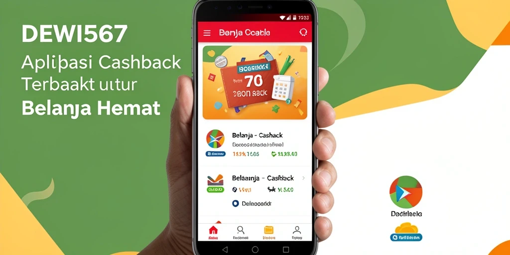 Screenshot DEWI567 menampilkan antarmuka aplikasi Cashback yang intuitif dan menarik.