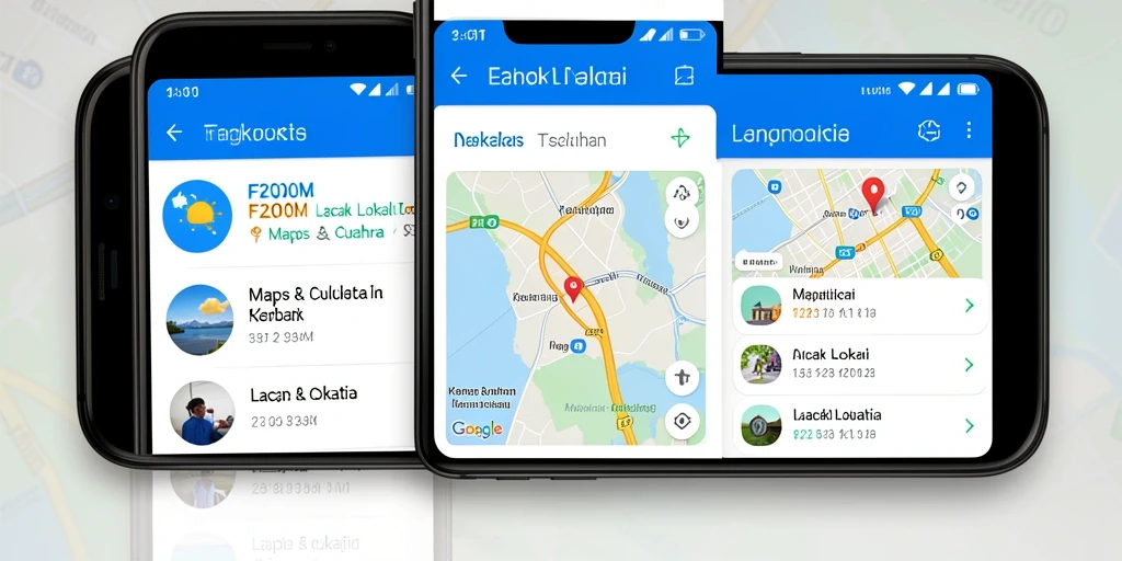 Tampilan antarmuka F200M untuk melacak lokasi secara akurat.