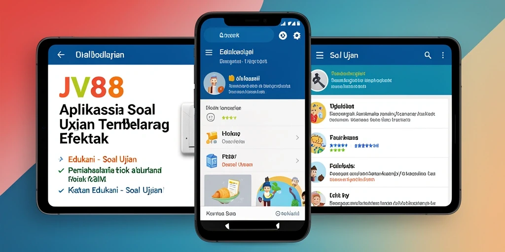 Screenshot tampilan antarmuka JV88 yang menarik dengan berbagai soal ujian.