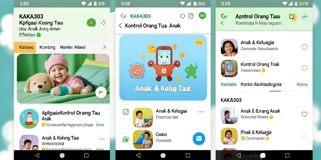 Antarmuka KAKA303 yang intuitif dan mudah digunakan untuk kontrol orang tua.