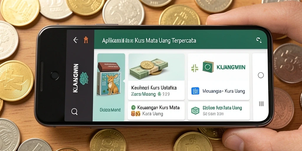 Antarmuka KIJANGWIN yang sederhana dan informatif untuk Kurs Mata Uang.