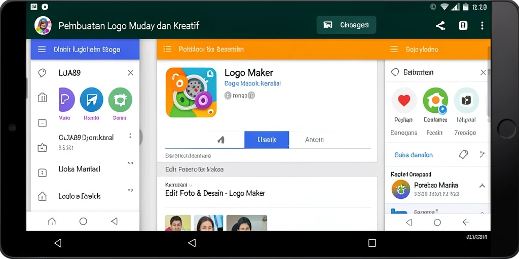 Antarmuka OJA89 yang intuitif dan fitur-fitur logo maker.