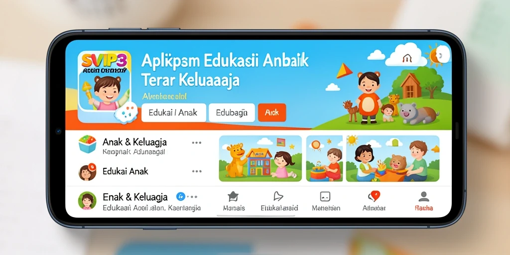 Antarmuka edukatif yang menyenangkan untuk anak-anak.