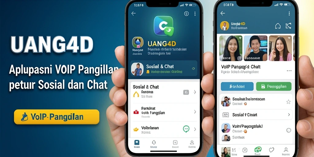 Antarmuka UANG4D menampilkan fitur VoIP Panggilan yang user-friendly.